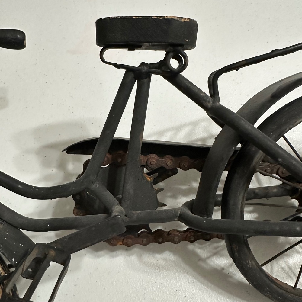 VTG Handcrafted Bicycle Sculpture Wood Metal Functional Display Model Decor Art - Picture 6 of 14